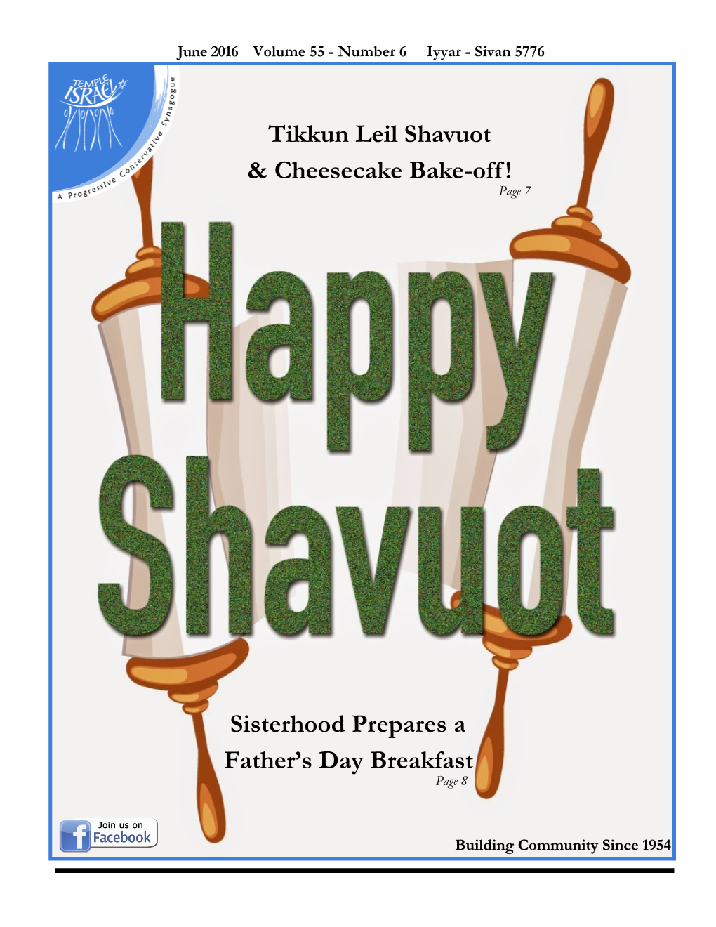 Tikkun Leil Shavuot & Cheesecake Bake-Off