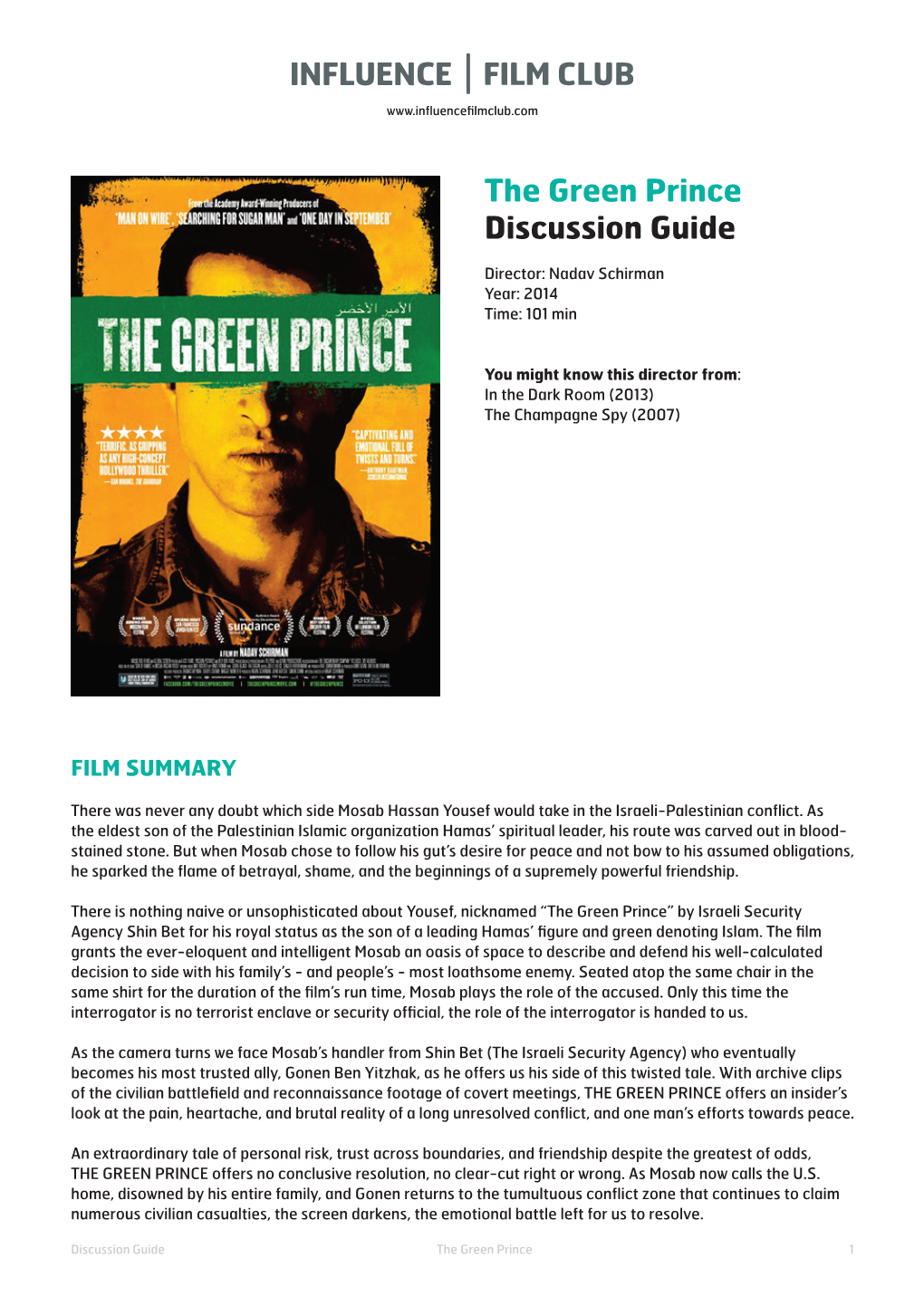 The Green Prince Discussion Guide