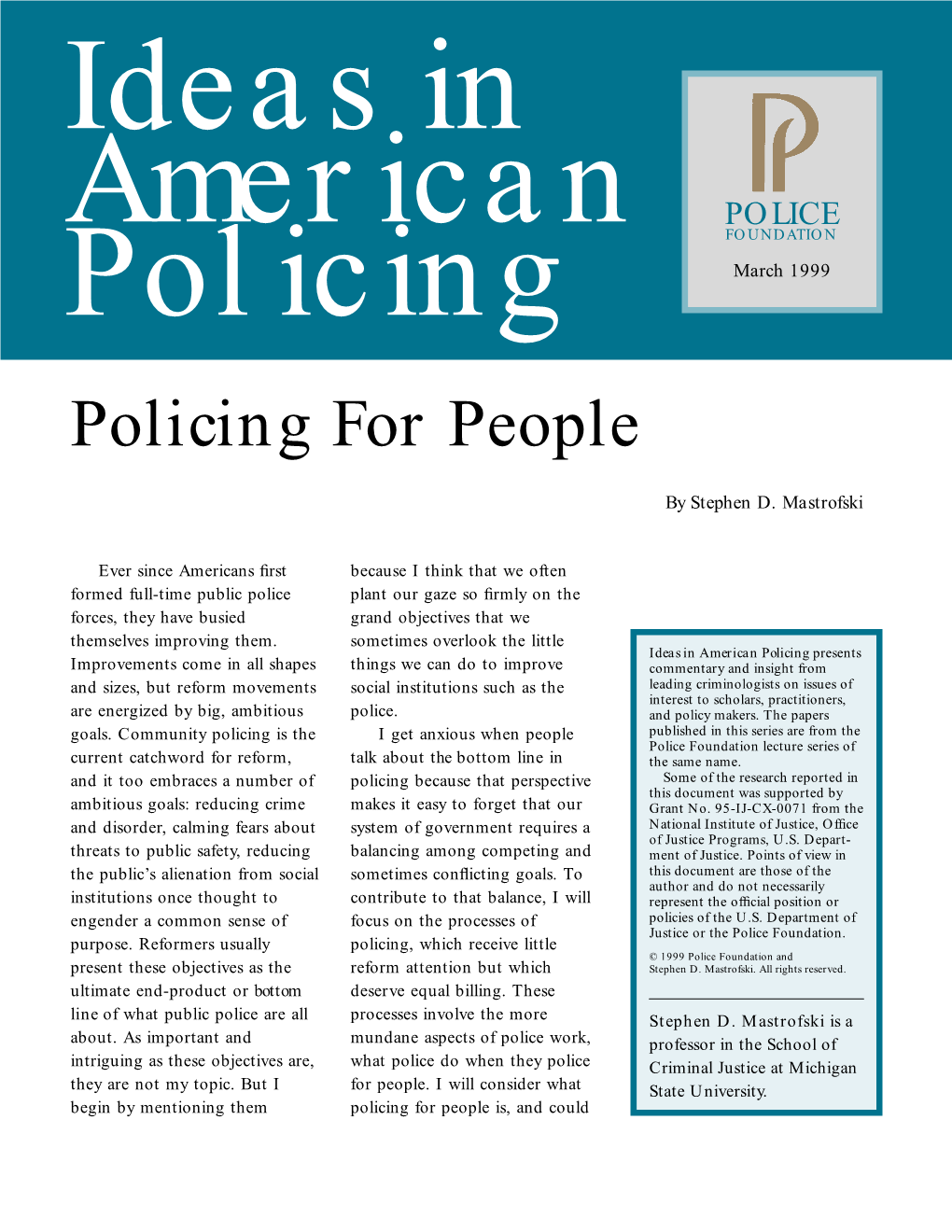 Policing for People