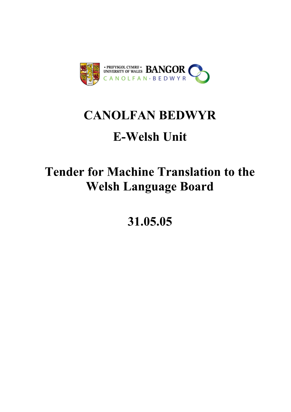 Tender for Machine Translation to the Welsh Language Board