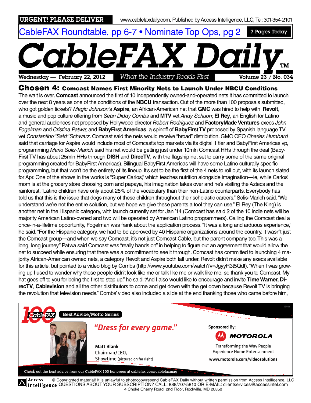 Cablefax Dailytm Cablefax Dailytm