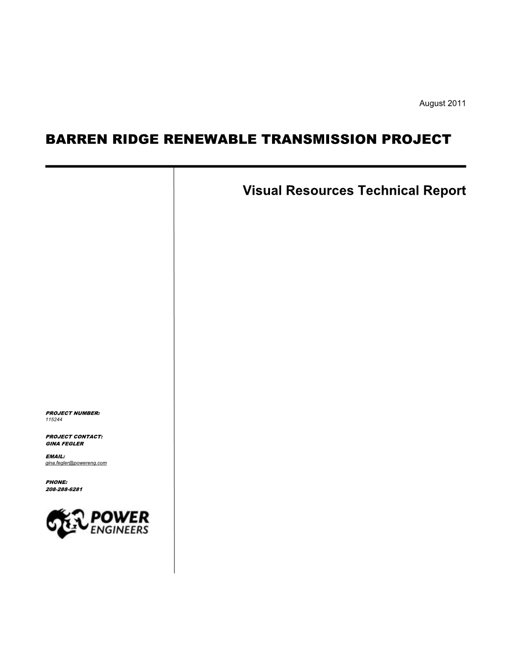 Barren Ridge Renewable Transmission Project Visual