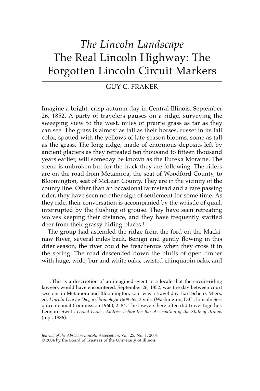 The Forgotten Lincoln Circuit Markers Guy C