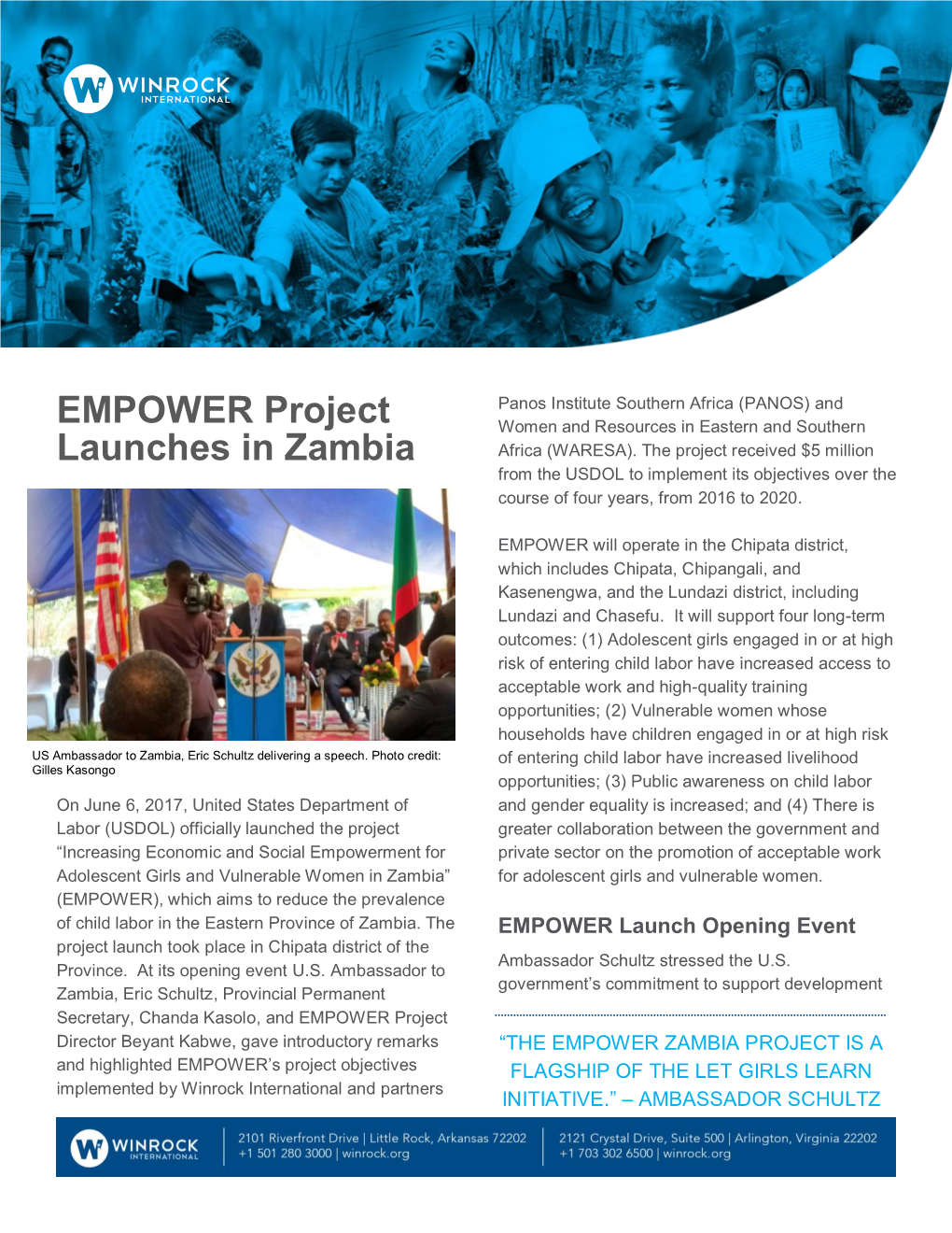 EMPOWER Project Launches in Zambia