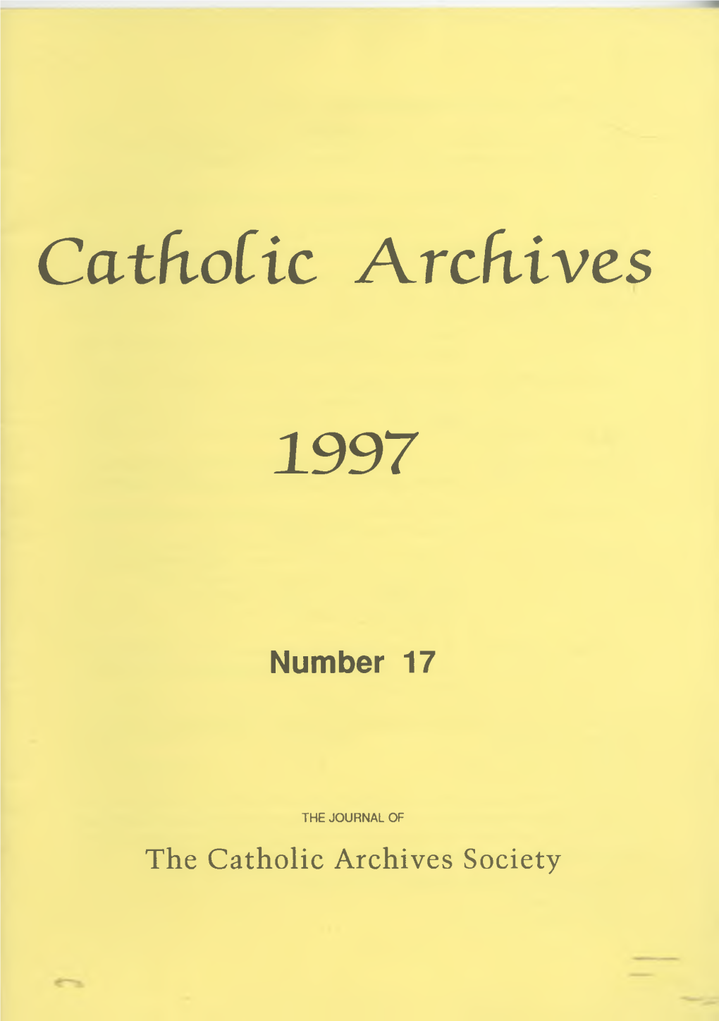 Catholic Archives 1997