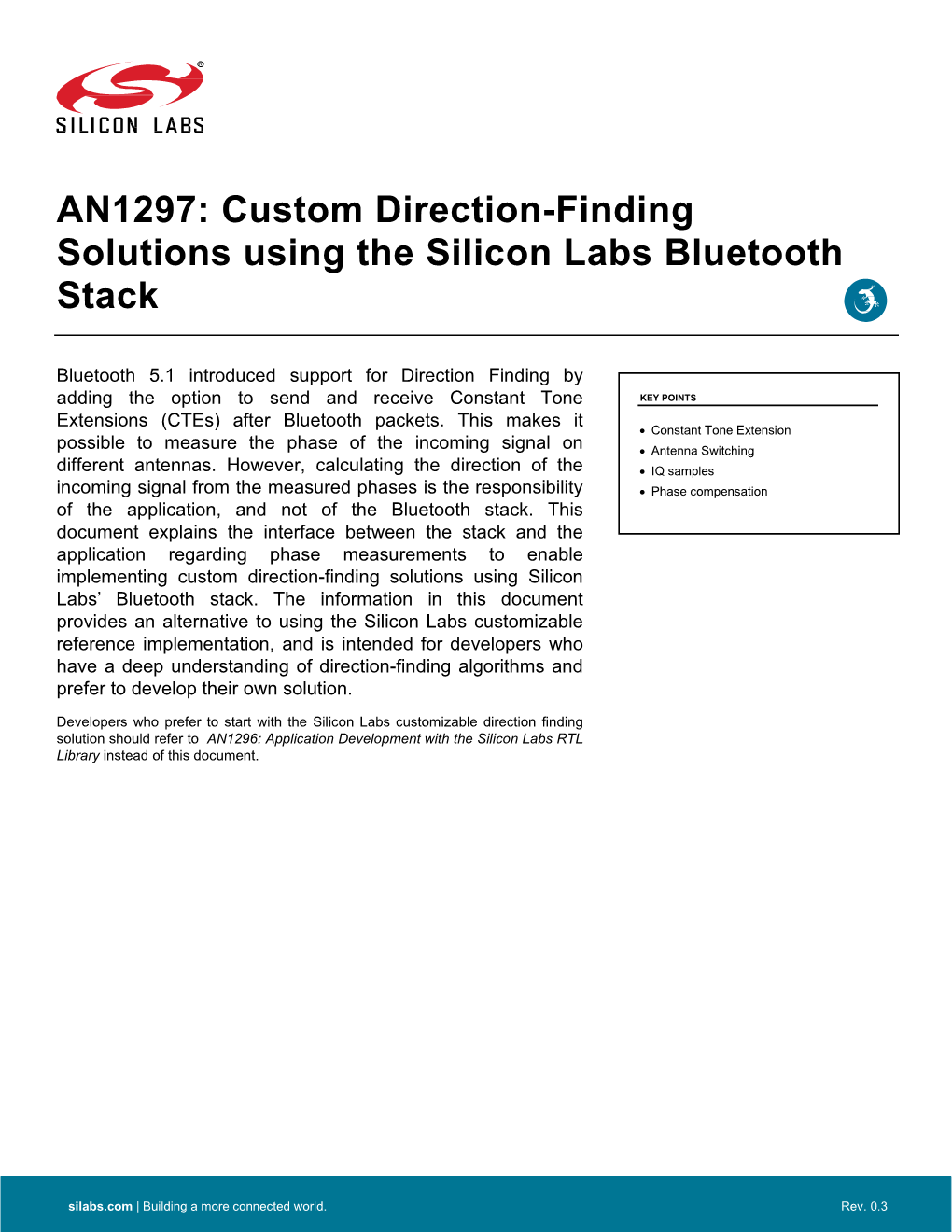 Custom Direction-Finding Solutions Using Silicon Labs' Bluetooth Stack