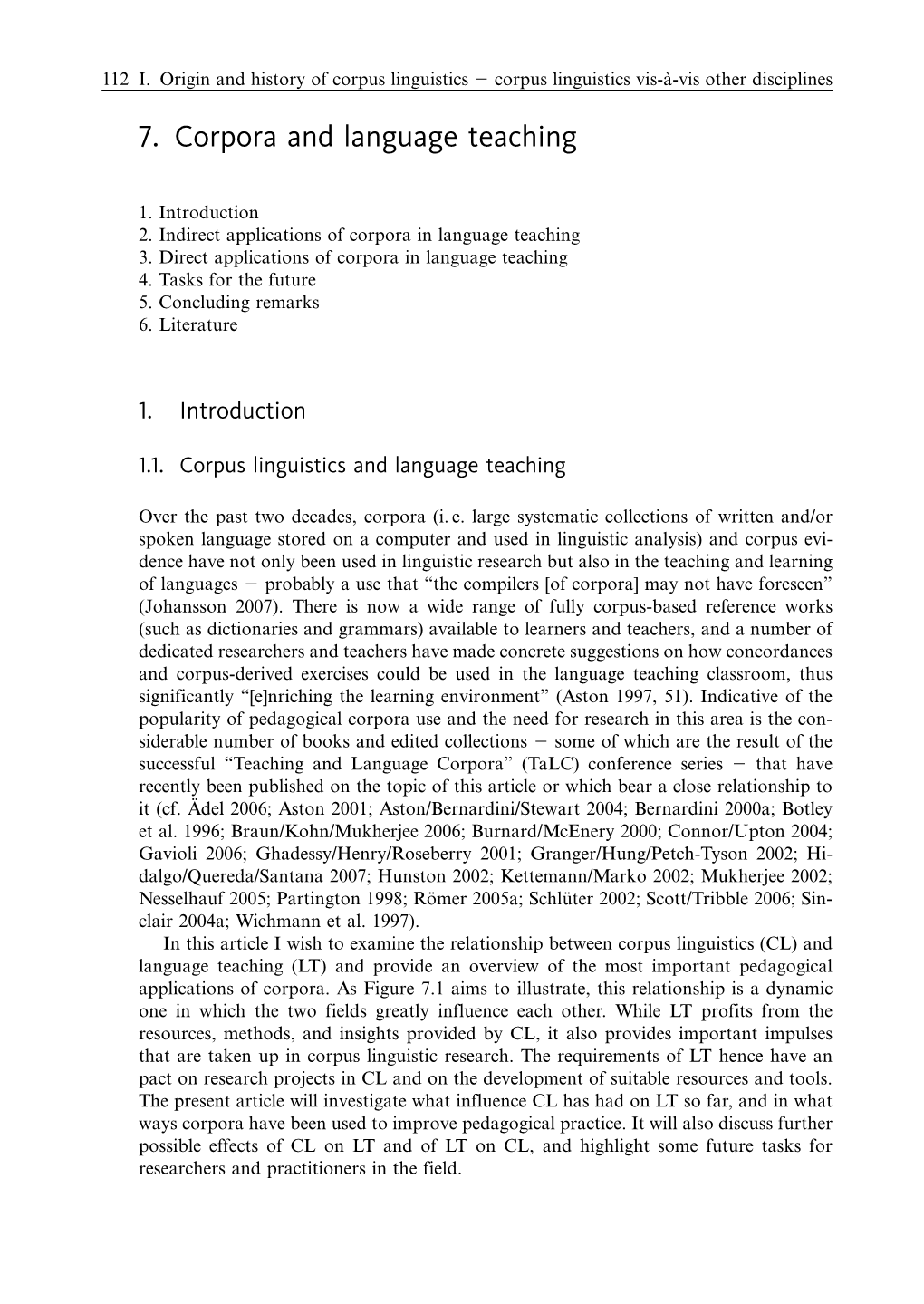 7. Corpora and Language Teaching