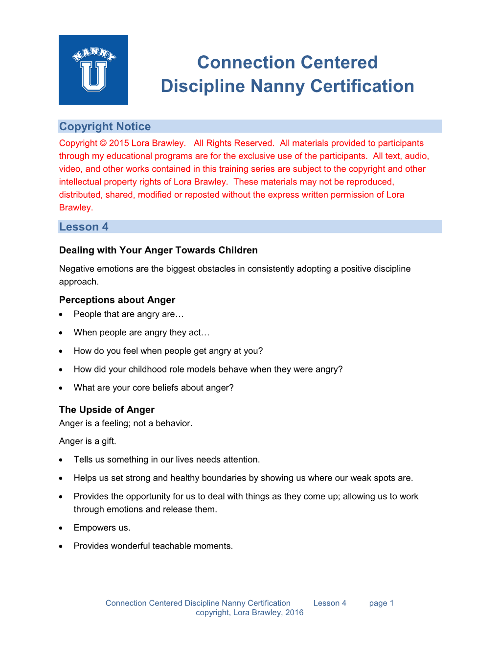 Connection Centered Discipline Nanny Certification