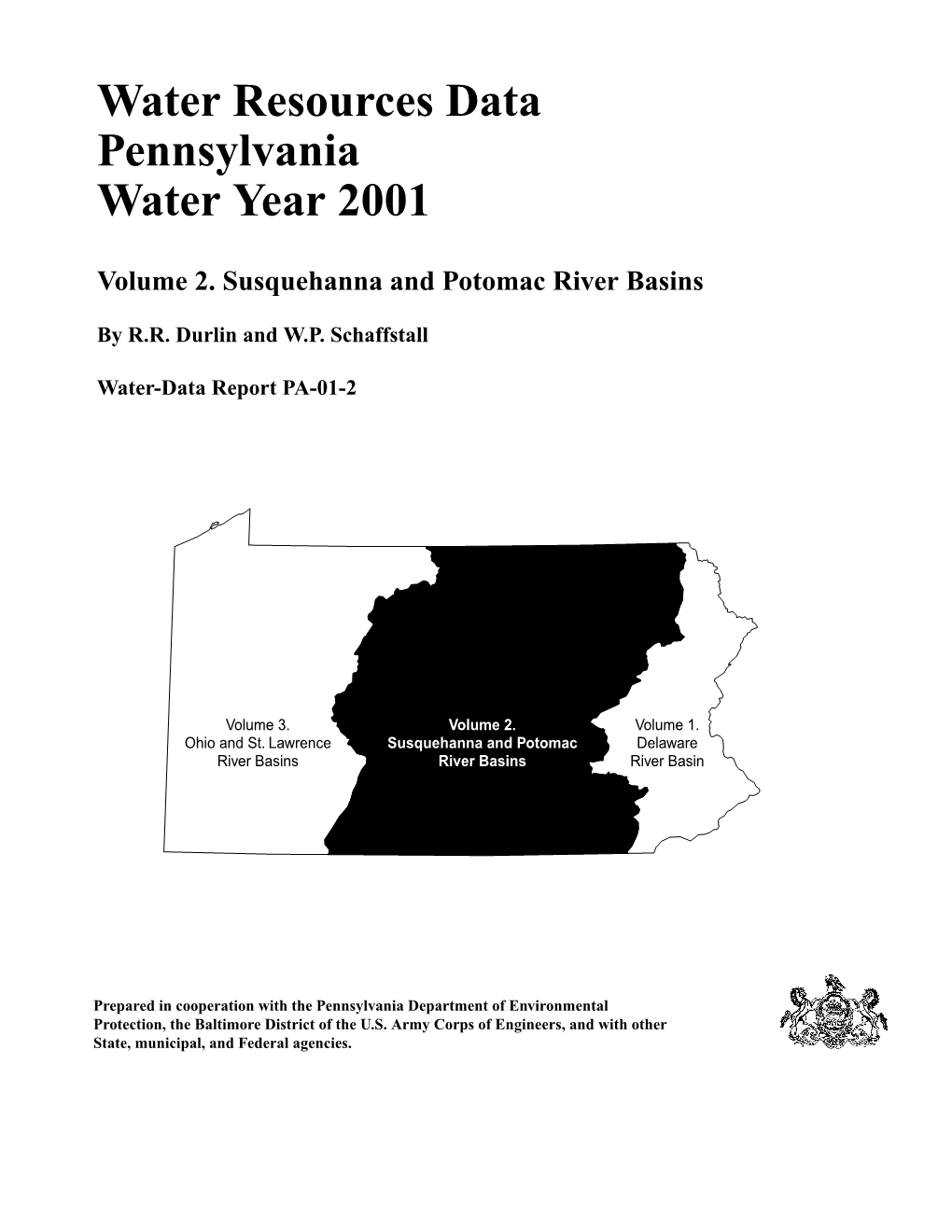 Water Resources Data Pennsylvania Water Year 2001