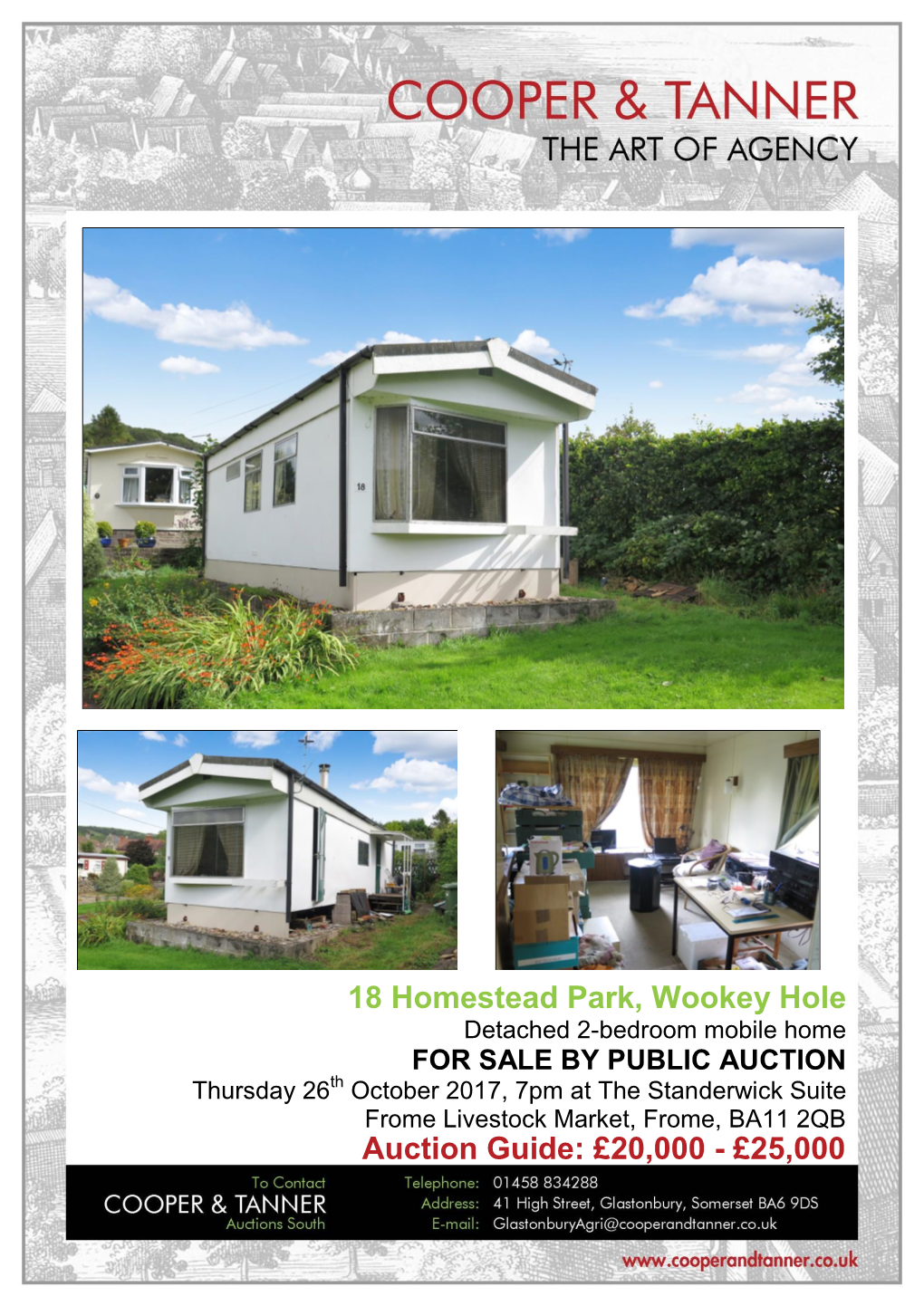 18 Homestead Park, Wookey Hole Auction Guide
