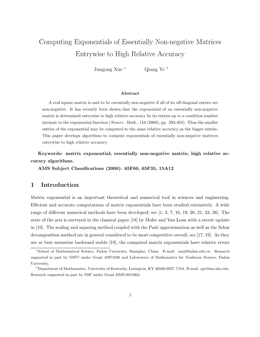 Computing Exponentials of Essentially Non-Negative Matrices Entrywise to High Relative Accuracy