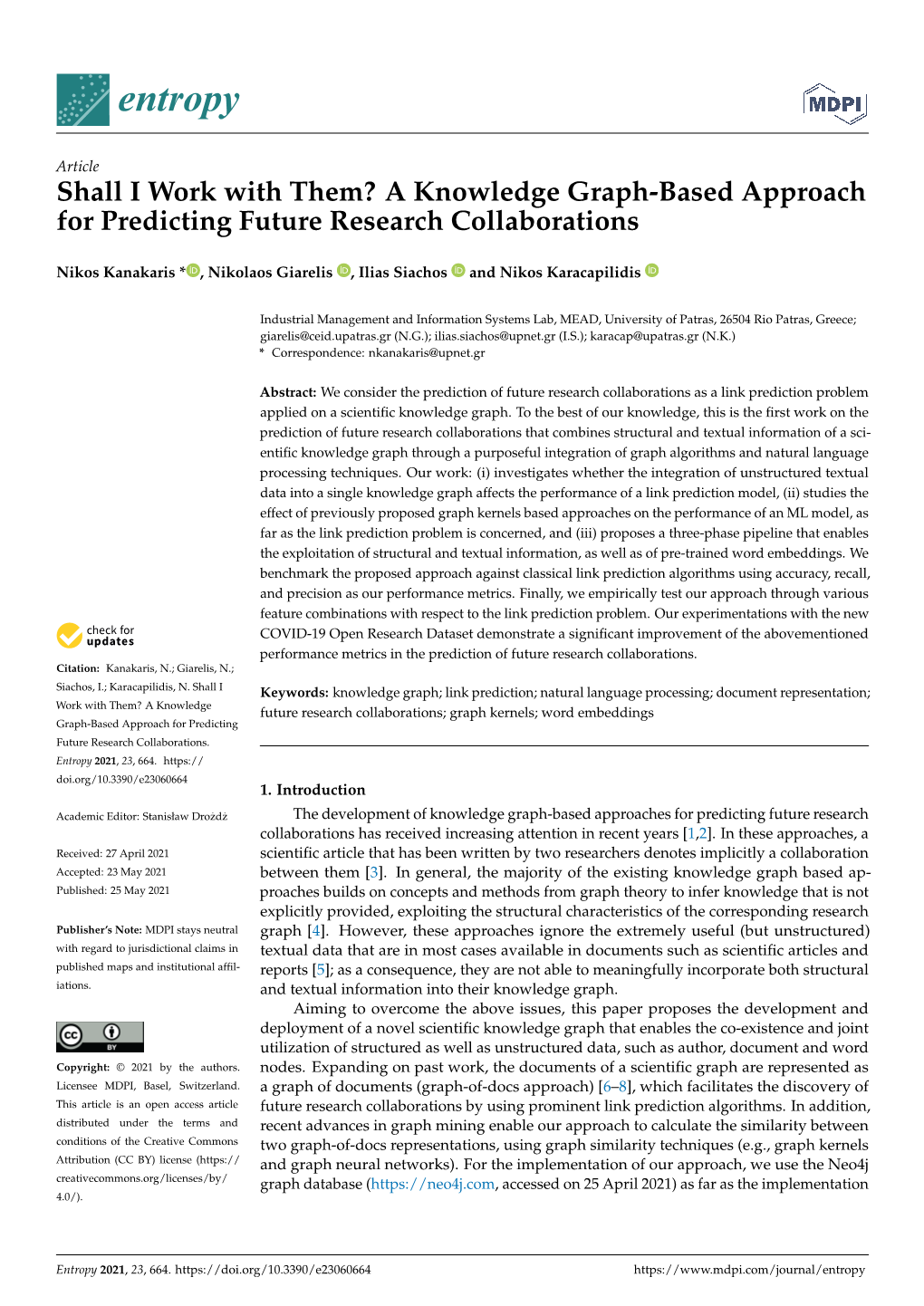 A Knowledge Graph-Based Approach for Predicting Future Research Collaborations