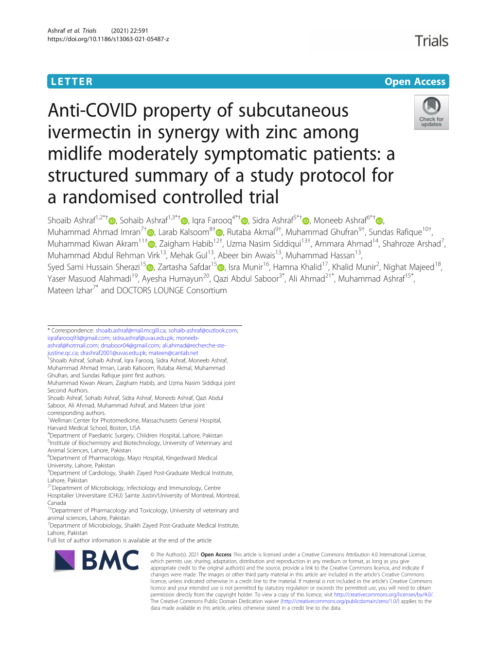 Anti-COVID Property of Subcutaneous Ivermectin in Synergy with Zinc Among Midlife Moderately Symptomatic Patients: a Structured