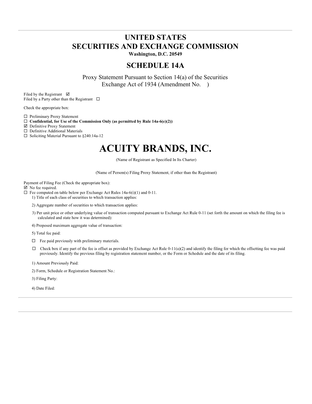 Acuity Brands, Inc