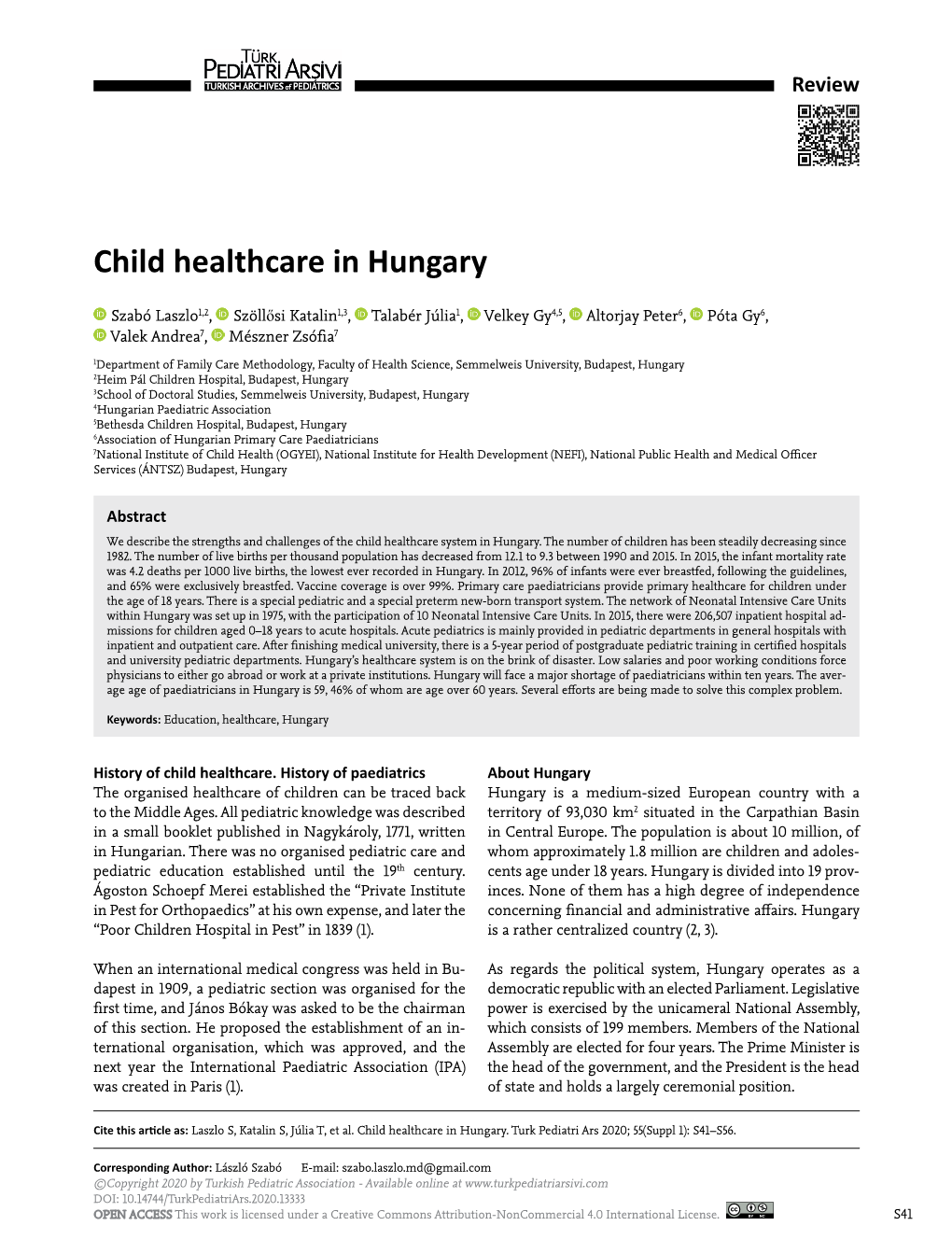 Child Healthcare in Hungary