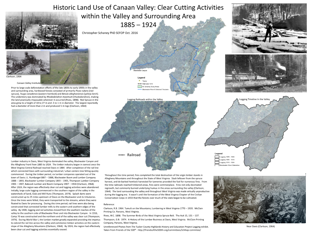 Railroads 1919 Prior to Large Scale Deforestation Efforts of the Late 1800S to Early 1900S in the Valley M