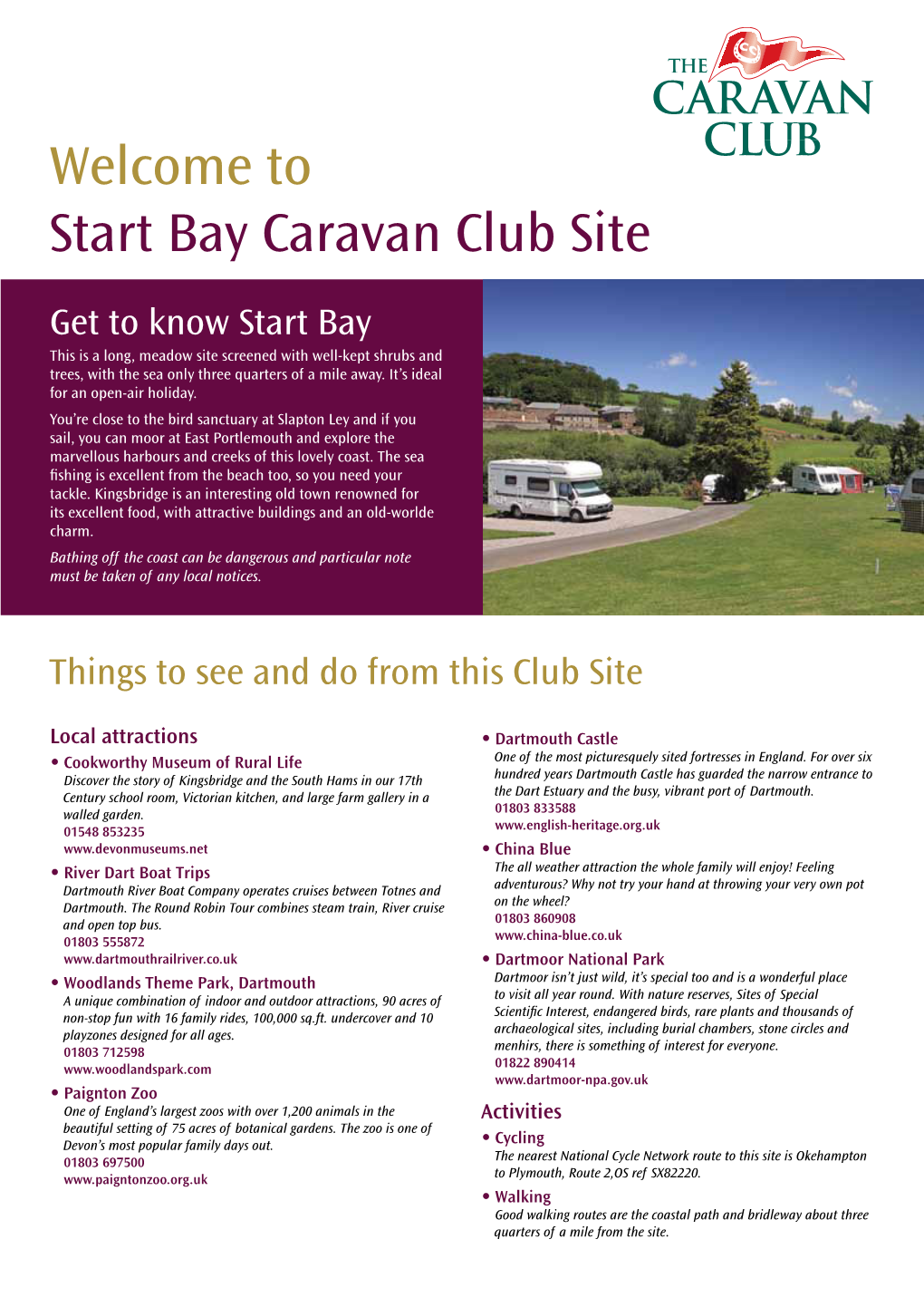 Start Bay Caravan Club Site