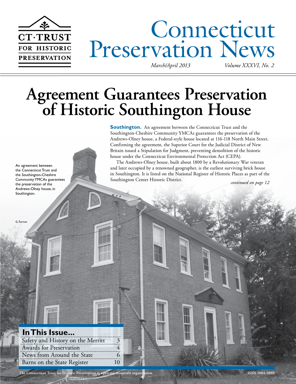 Agreement Guarantees Preservation of Historic Southington House