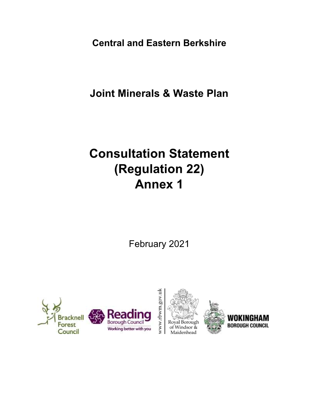 Consultation Statement (Regulation 22) Annex 1