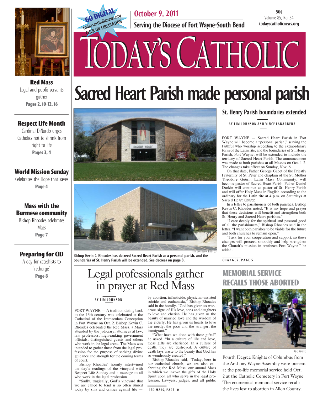 Sacred Heart Parish Made Personal Parish Pages 2, 10-12, 16 St