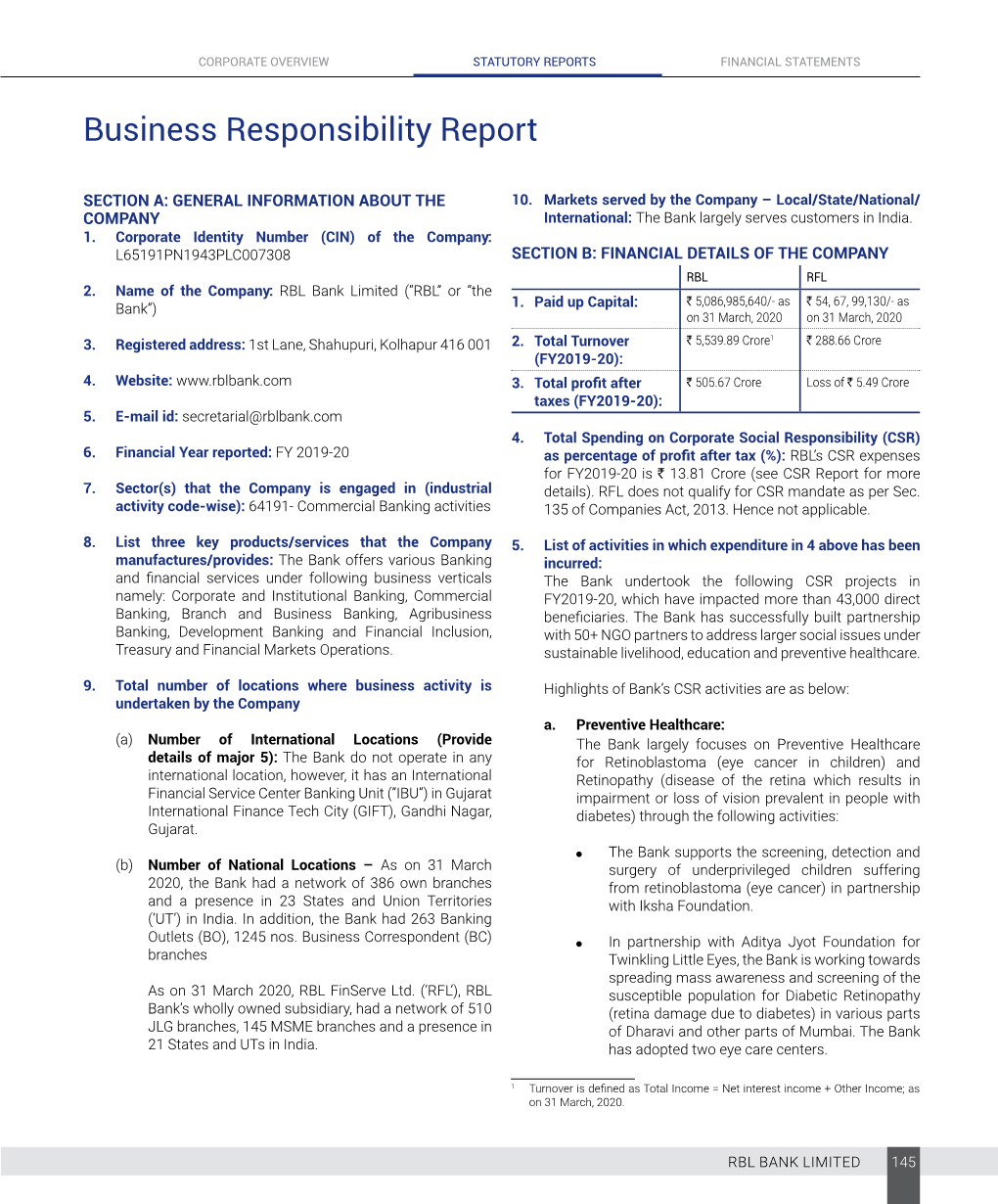 Business Responsibility Report