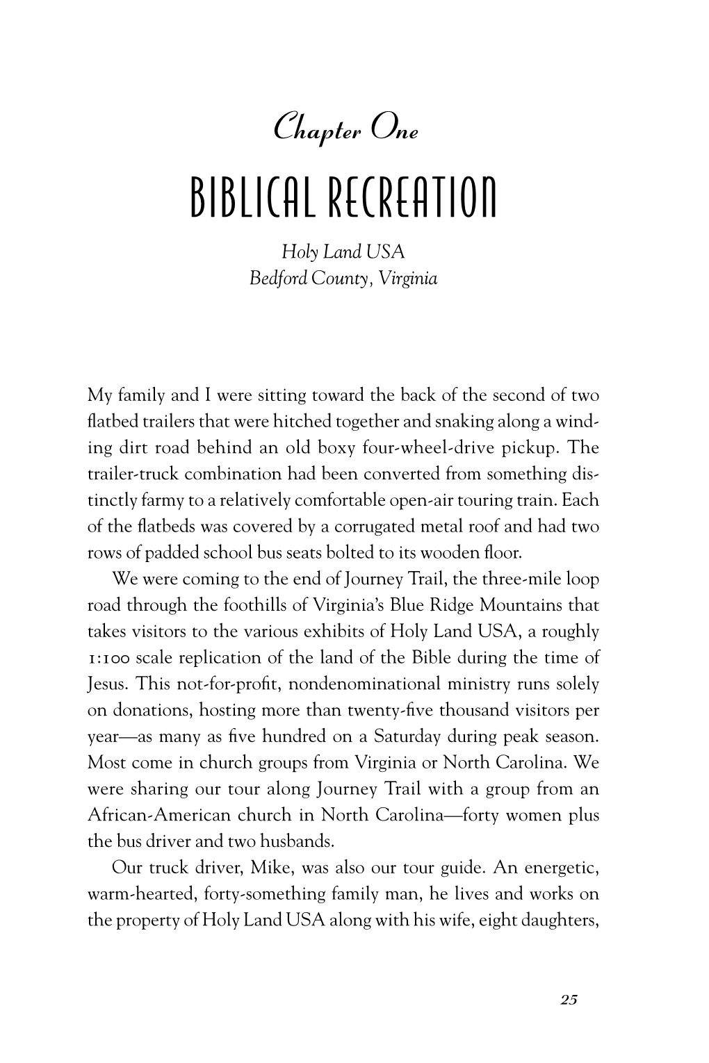 BIBLICAL RECREATION Holy Land USA Bedford County, Virginia