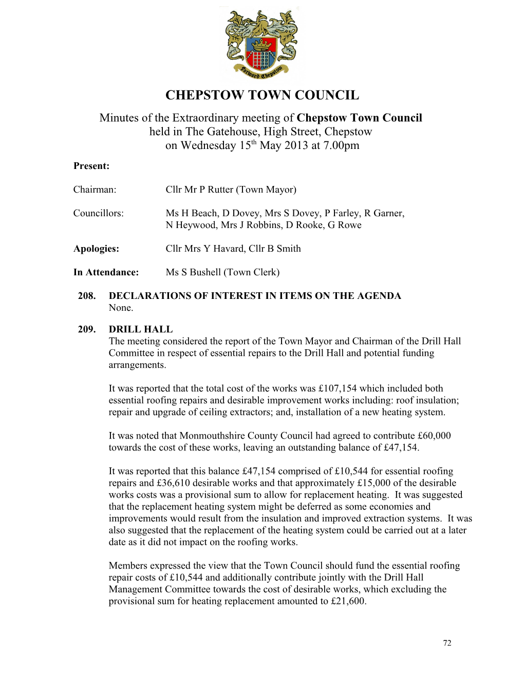 Chepstow Town Council s2