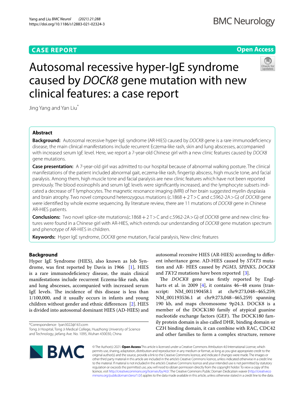 Autosomal Recessive Hyper-Ige Syndrome Caused By