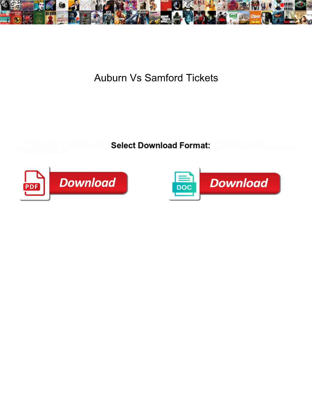 Auburn Vs Samford Tickets