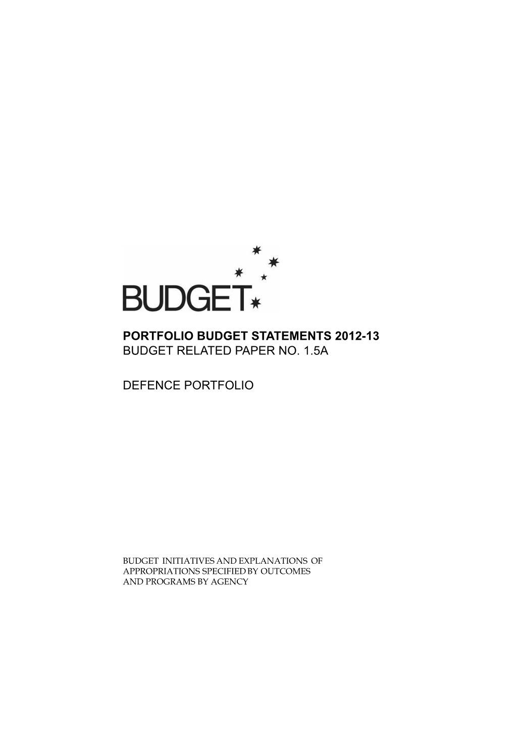 Australia: Defence Portfolio Budget Statements 2012-13