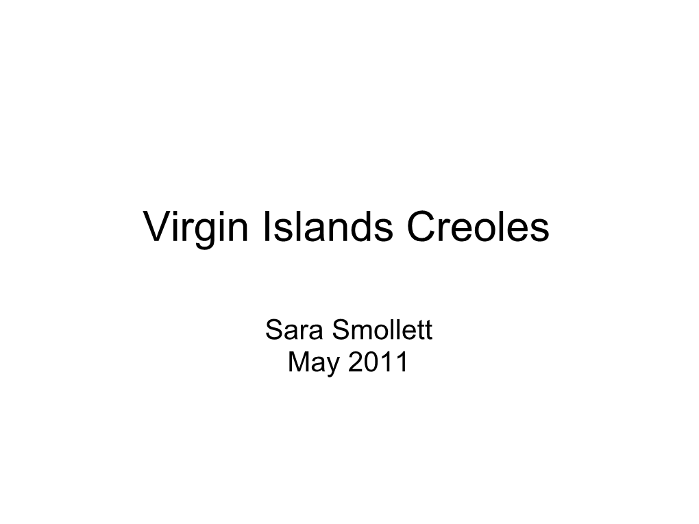 Virgin Islands Creoles