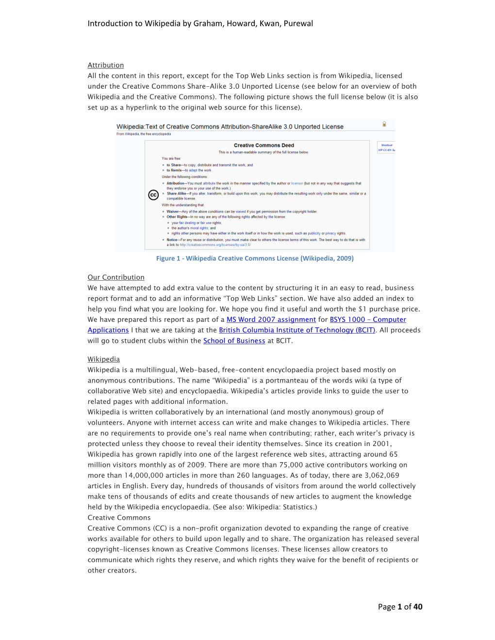 Introduction to Wikipedia by Graham, Howard, Kwan, Purewal