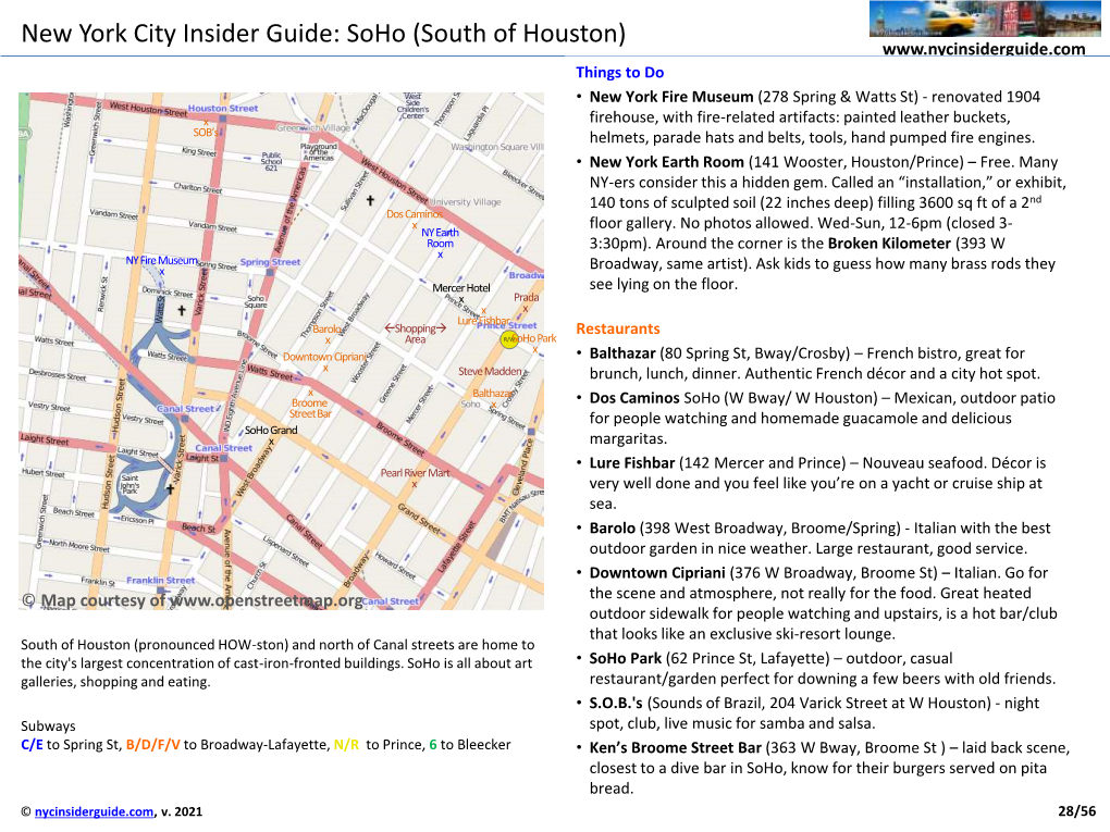 Download the Soho NYC Map and Guide
