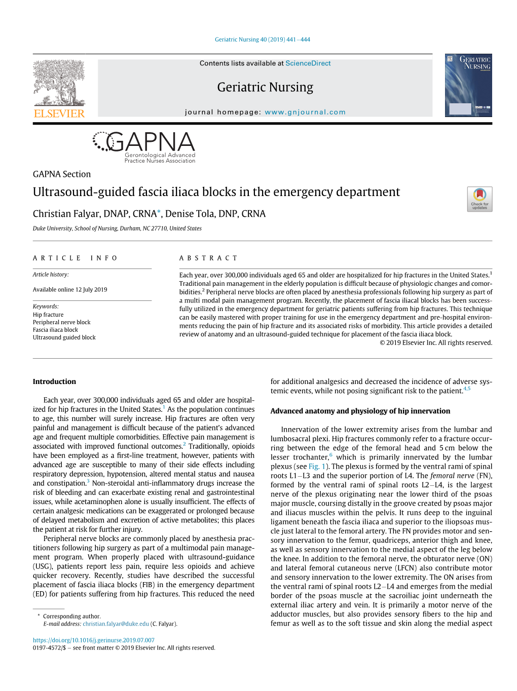 Ultrasound-Guided Fascia Iliaca Blocks in the Emergency Department