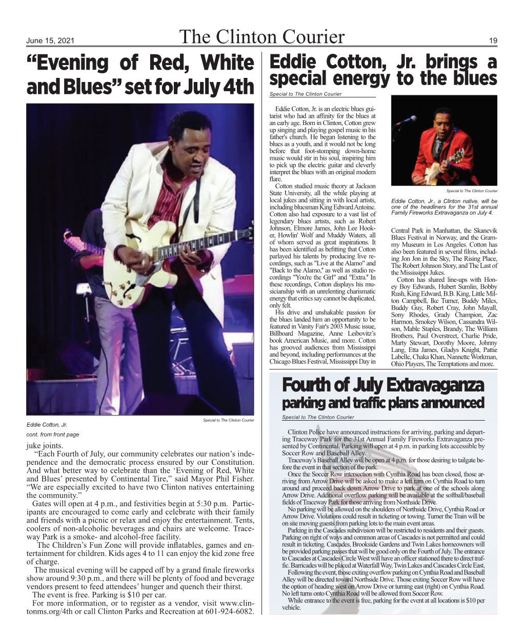 “Evening of Red, White and Blues” Set for July