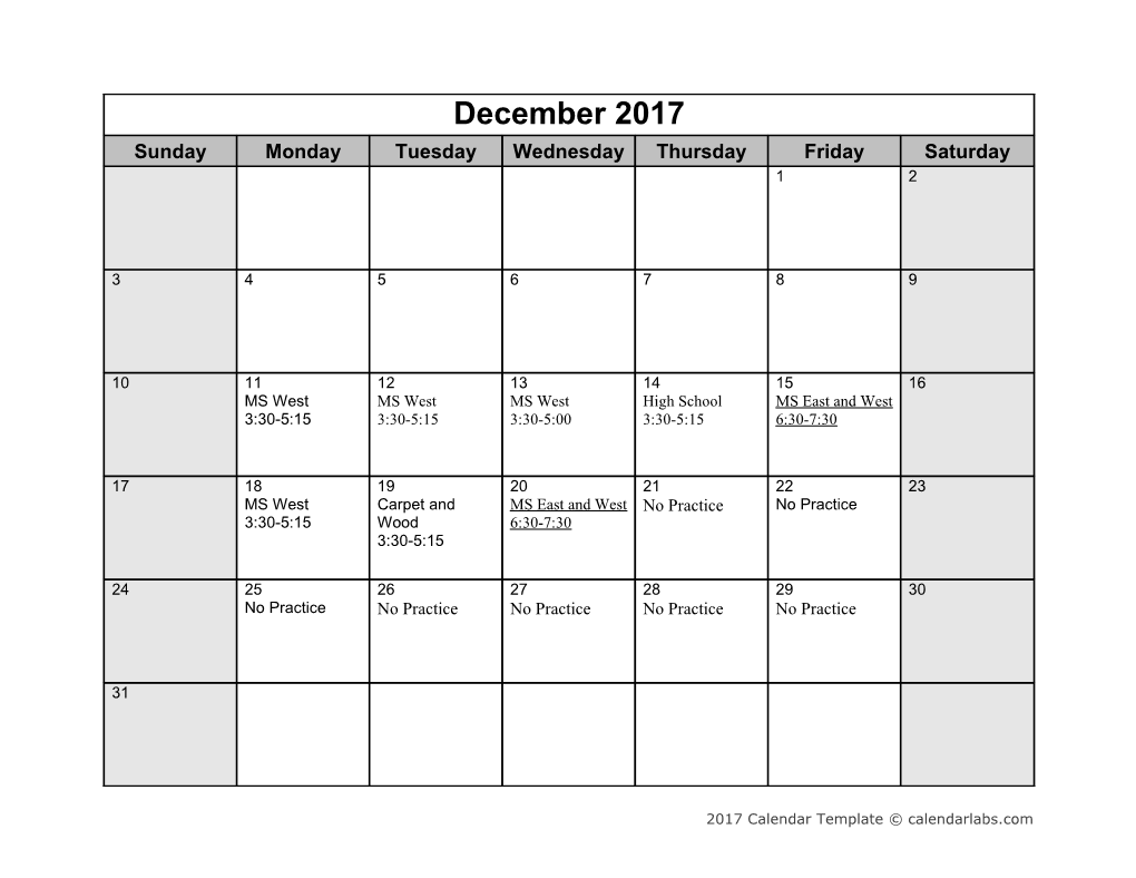 2017 Monthly Calendar - Calendarlabs.Com s2