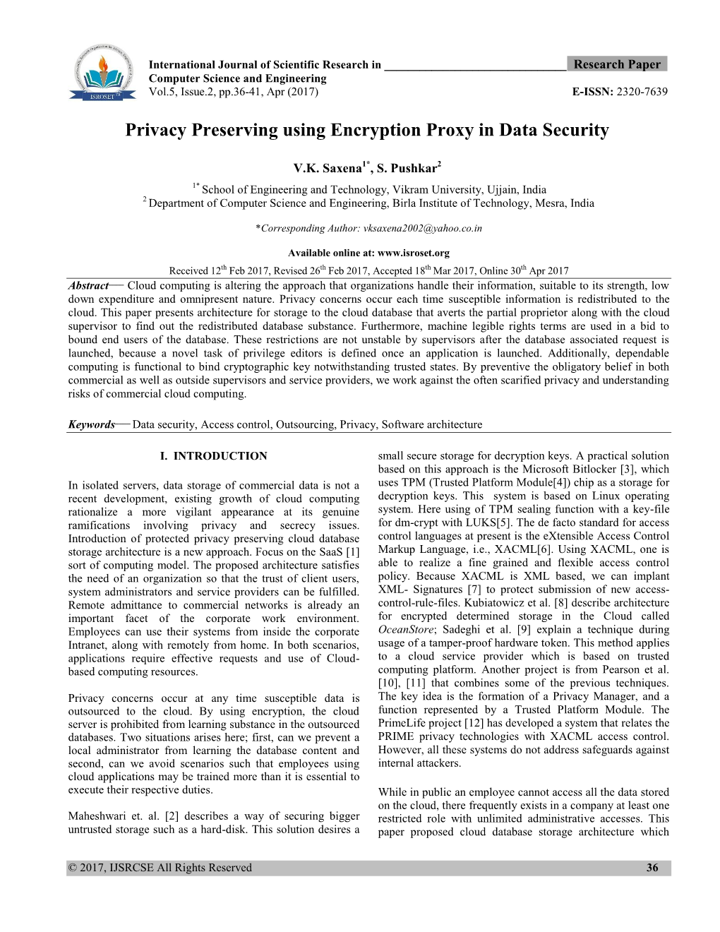 Privacy Preserving Using Encryption Proxy in Data Security