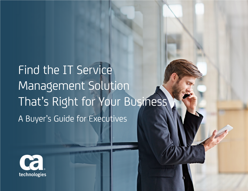 Find the IT Service Management Solution That's Right for Your
