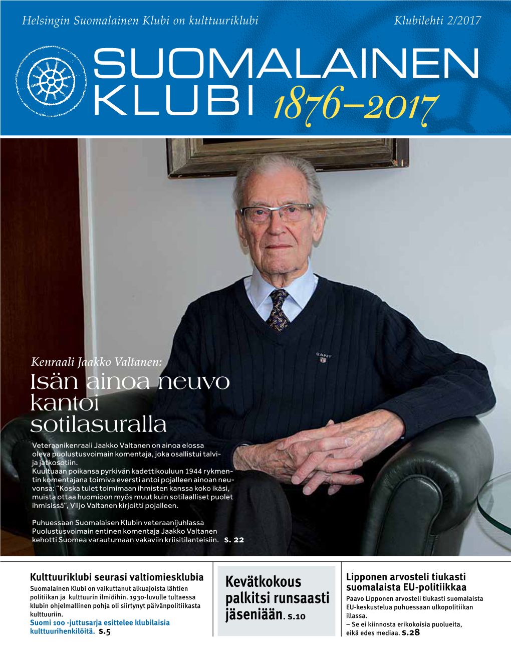 2/2017 Suomalainen Klubi 1876–2017