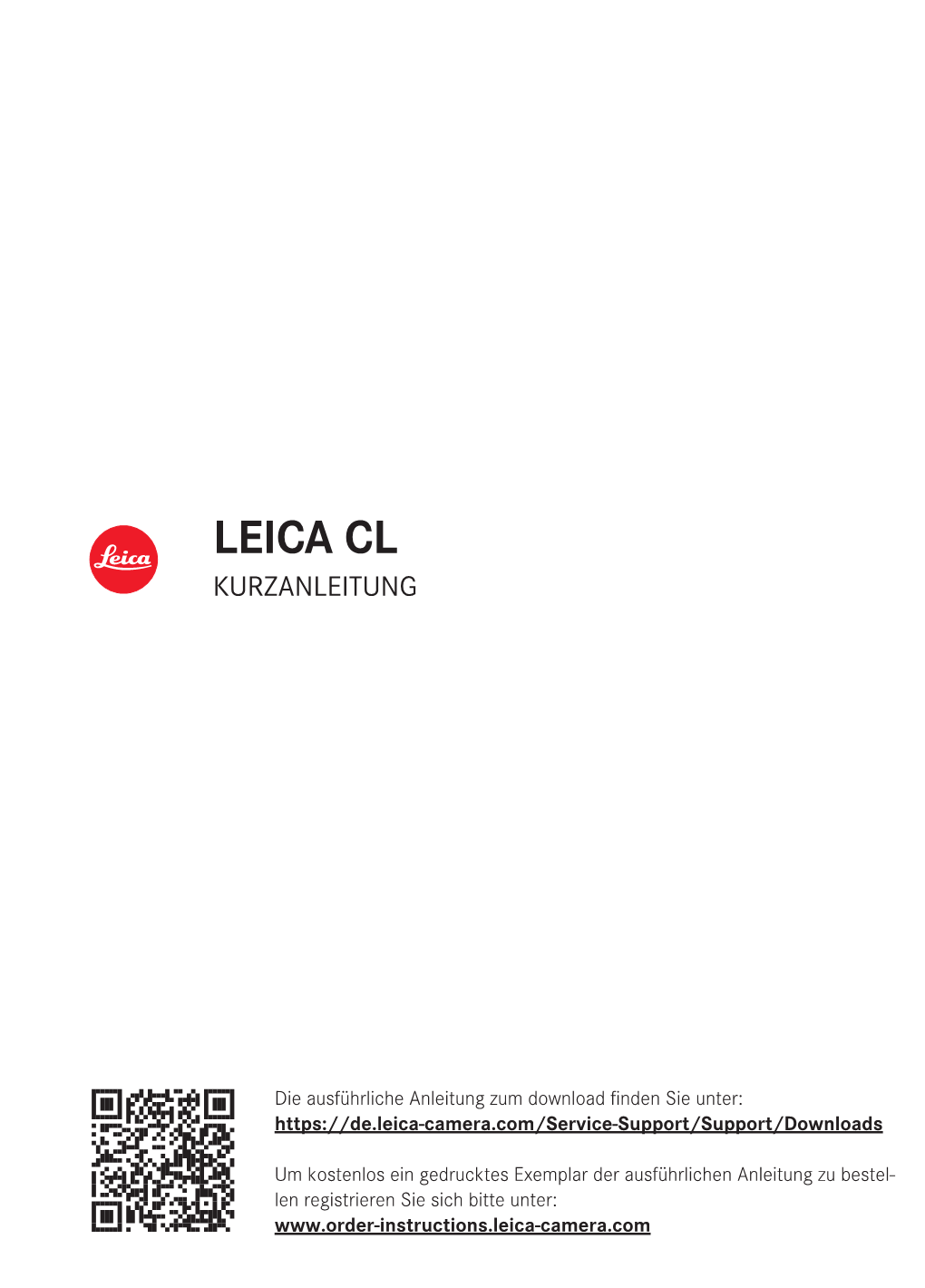Leica Cl Kurzanleitung