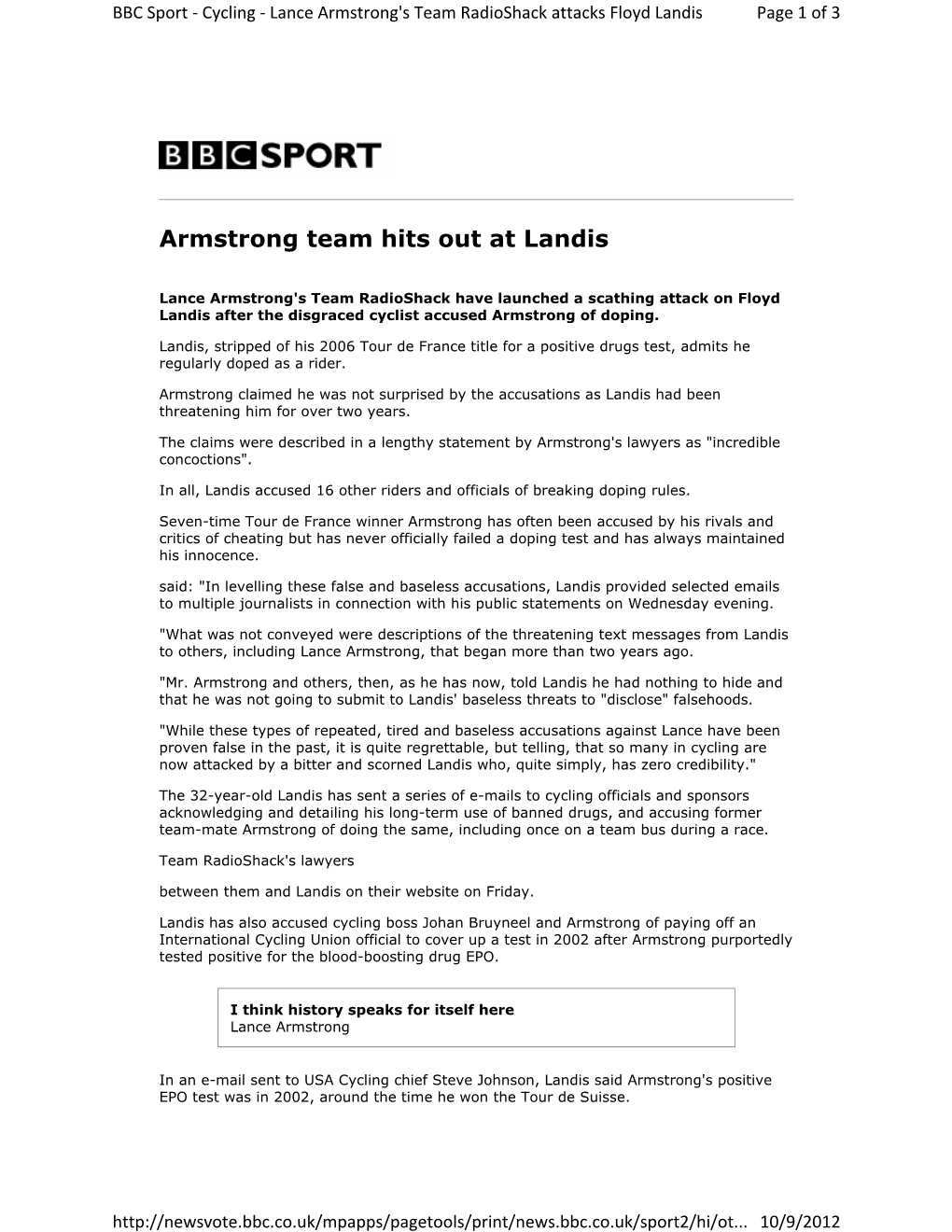 2010-05-21 Lance Armstrongs Team Radioshack Attacks Floyd Landis.Pdf