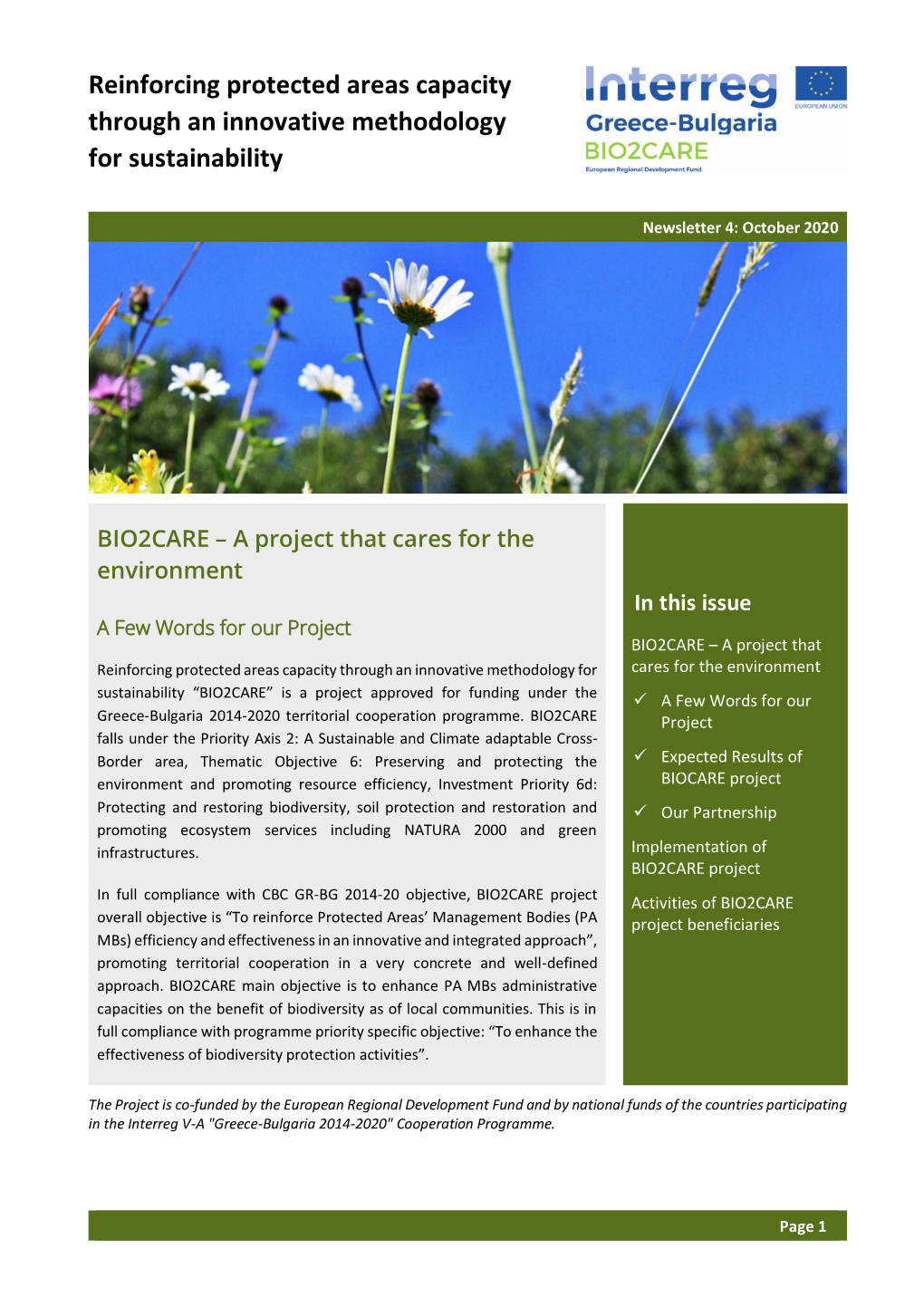 Newsletter Vol.4 of the BIO2CARE Project