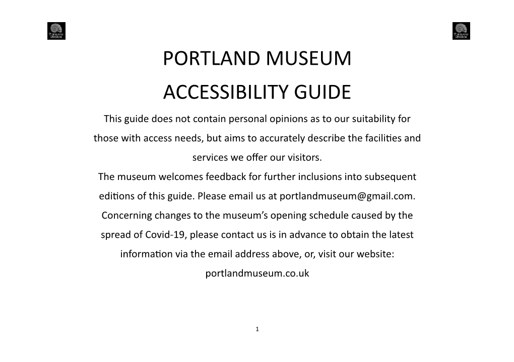 PORTLAND MUSEUM Accessibility Guide UPDATED