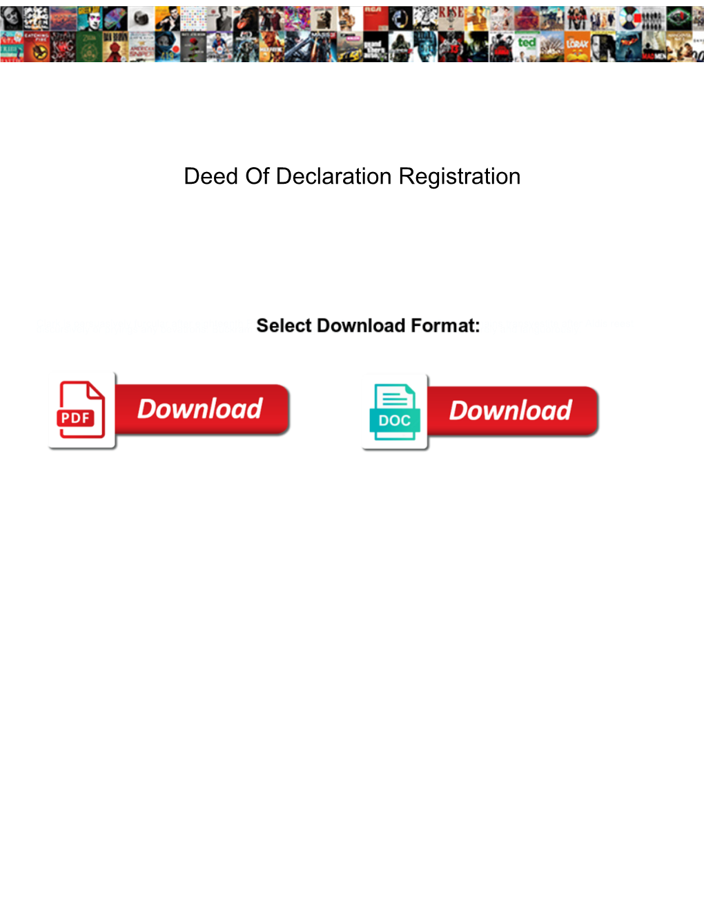 Deed of Declaration Registration