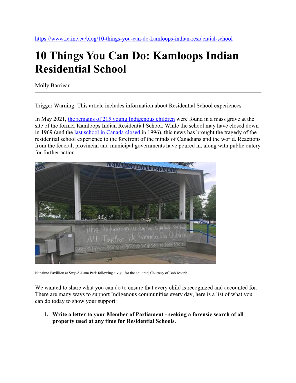 Kamloops Indian Residential School