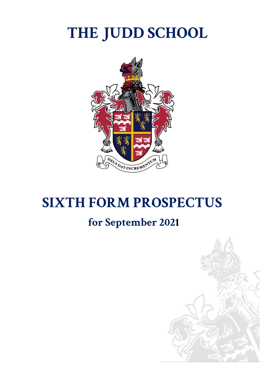 SIXTH FORM PROSPECTUS for September 2021​