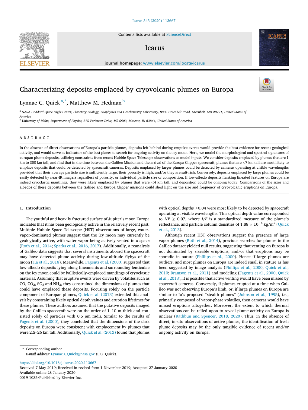 Characterizing Deposits Emplaced by Cryovolcanic Plumes on Europa