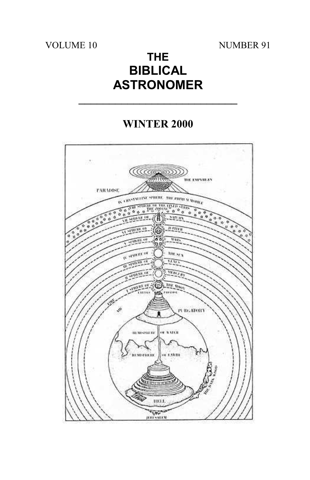 Biblical Astronomer ______