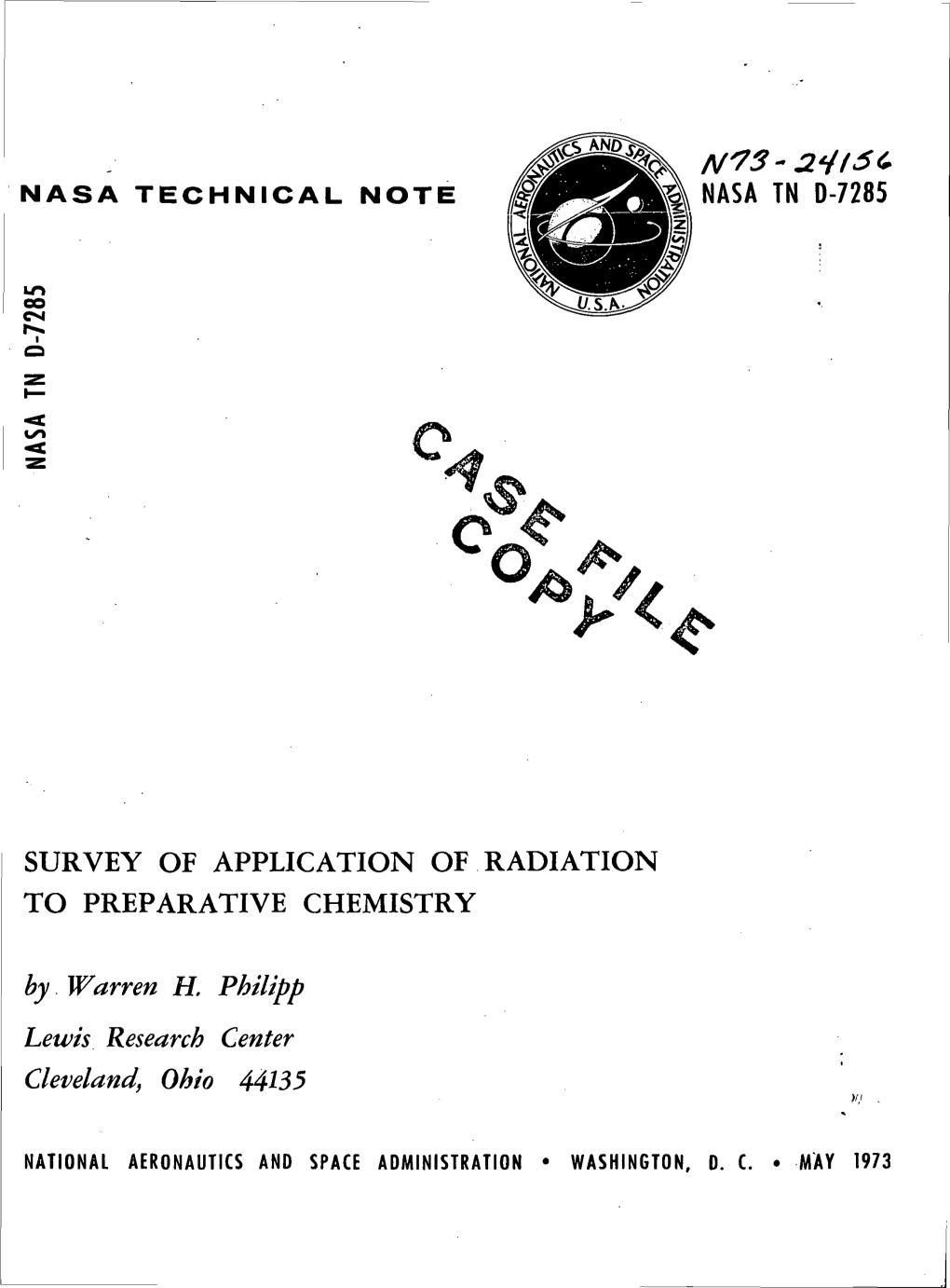 Nasa Tn D-7285 Survey of Application of Radiation To