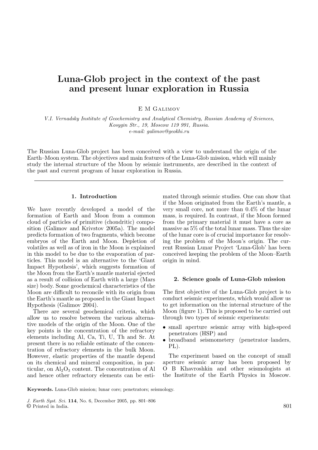 Luna-Glob Project in the Context of the Past and Present Lunar Exploration in Russia